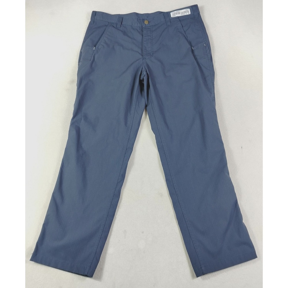 Carhartt Pants Mens 34 Blue Relaxed Fit Microfiber Chino Workwear Durable